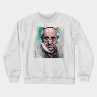portrait of Pope Francis Crewneck Sweatshirt